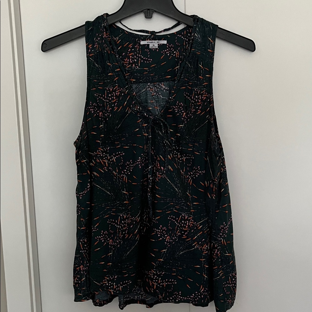 O’Neill Black and Orange Sleeveless Top